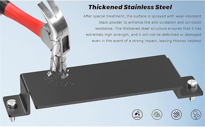 Tamper Metal Cover Plate Comes with Installation Tool Steel Protective Set for Automotives Use Anti Theft Steel Plate for Automotives Use