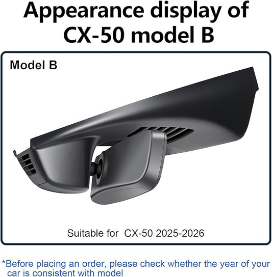 Mangoal 4K Dash Cam Custom fit for Mazda CX-50 2025 2026(Model B), UHD 2160P Video, Free App & WiFi, GPS, 64GB Card