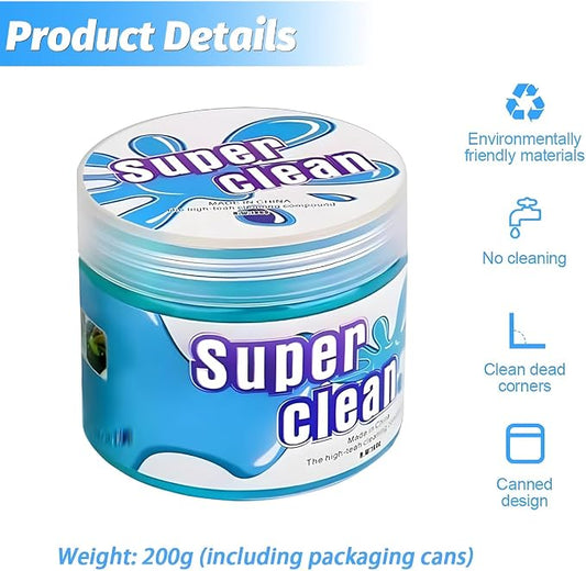 Moly Magnolia Cleaning Gel for Car, Universal Detailing Putty Gel Detail Tools Car Interior Cleaner, Removal Putty Keyboard Cleaner for Car Vents, PC, Laptops, Cameras (Blue)