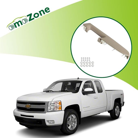 Upgraded Door Armrest Repair Kit Left Driver Side Door Panel Handle Tan Compatible with 2010-2014 Chevy Silverado GMC Sierra 1500 2500HD 3500HD Replaces 22818467