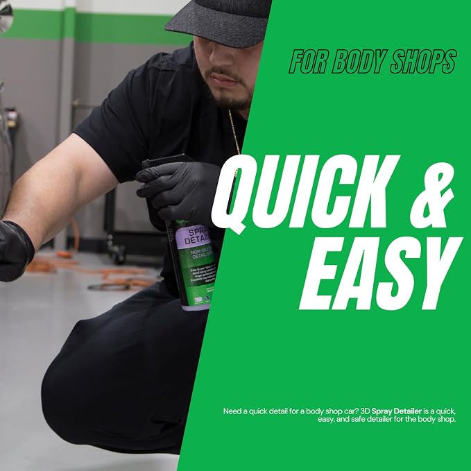 3D Spray Detailer - Silicone-Free Body Shop Detailer Spray for Freshly Painted Vehicles 16oz