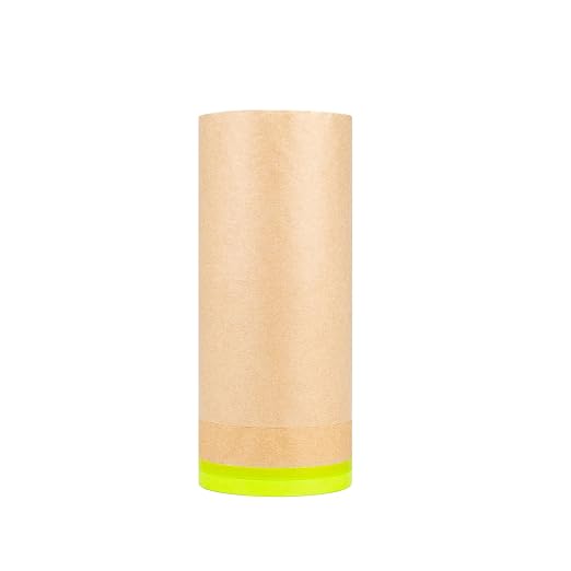 MyLifeUNIT Masking Paper, Automotive Masking Paper Roll with Tape for Painting Protection Covering (1 Rolls, 12 inch x 50 feet)