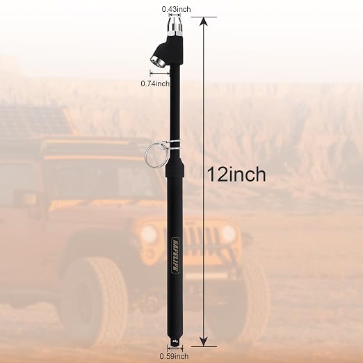 SAFELIFE Heavy Duty Tire Pressure Gauge, Straight-on Dual Head Air Pressure Gauge, 10-150PSI 100-1000KPa Tire Air Gauge, Non-Slip Handle and Extended Tube for Semi Truck Car RV Van