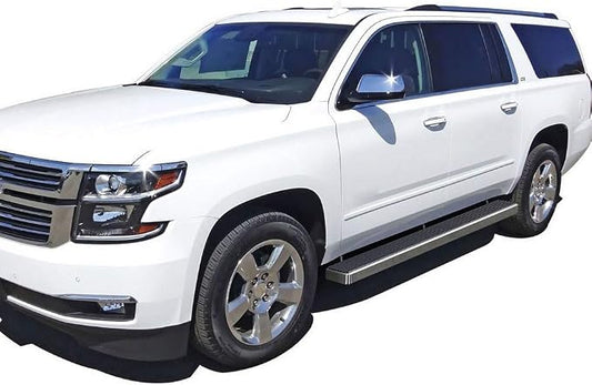 APS Running Boards (Nerf Bars Side Steps Step Bars) Compatible with Suburban 1500 Yukon XL 1500 2000-2020 (Exclude Z71 Denali) & Avalanche 02-13 (Silver 5in 304 Stainless Steel)