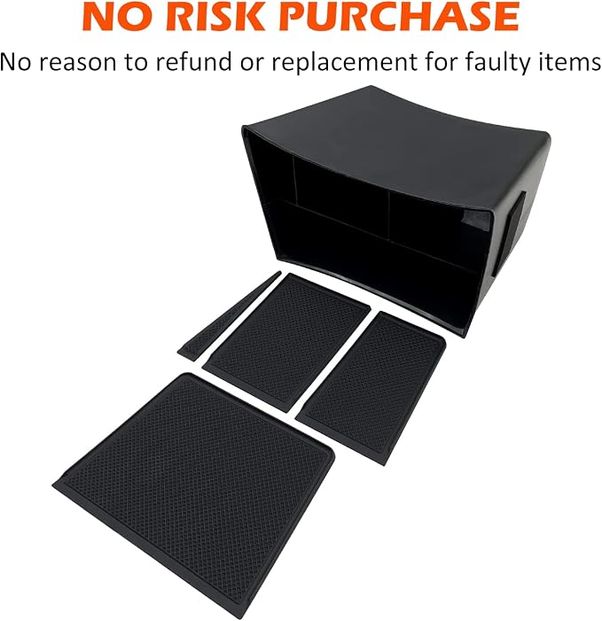 Compatible with Chevy Equinox 2024 2023 2022 2021 2020 2019 2018 Center Console Tray Organizer, Armrest Secondary Storage Box (Organizer Under Radio)