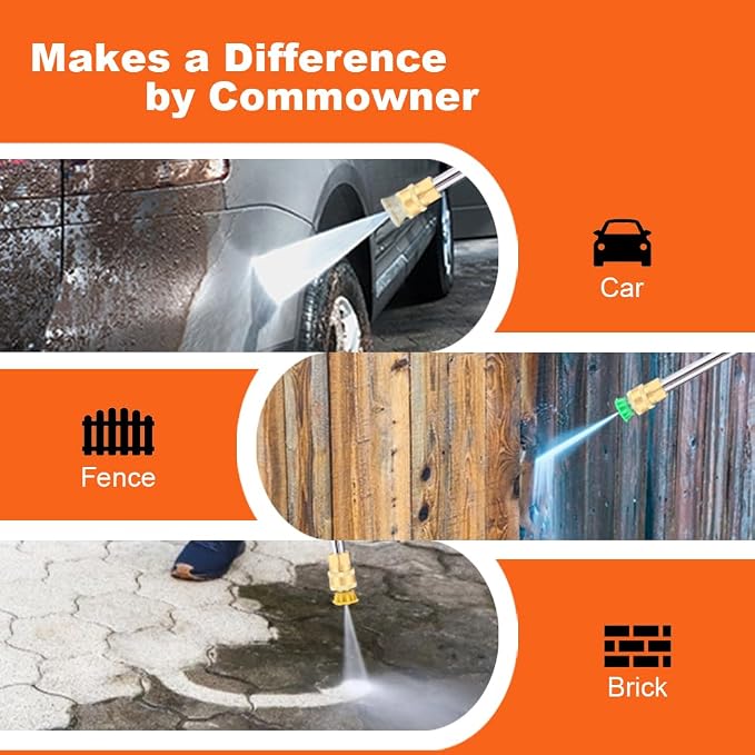 Electric Pressure Washer 5000 PSI 2.8 GPM Power Washer Electric Powered with 4 Pressure Nozzle and Foam Cannon, powerwashers for Home, Car Washing, Fence Cleaning, Patio, Orange