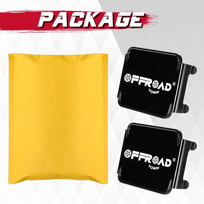 OFFROADTOWN LED Cube Lights Covers 2PCS 3 Inch Black Square LED Pods Covers Offroad Light Covers Polycarbonate Lens Protective Light Bar Cover for LED Pod Ditch Fog Light Pods Covers