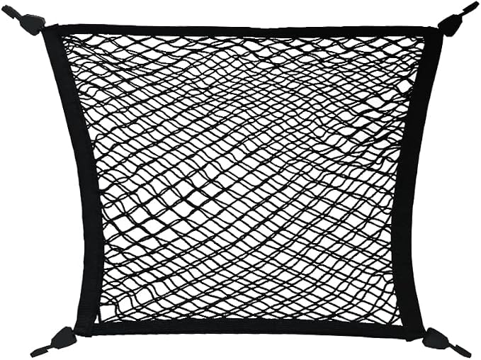 BestEvMod Envelope Style Front Trunk Cargo Net Compatible with 2026 2025 2022-2024 Ford F-150 Lightning Accessories Extra Strong Hook Stretchable Elastic Mesh (Flat Envelope Net)
