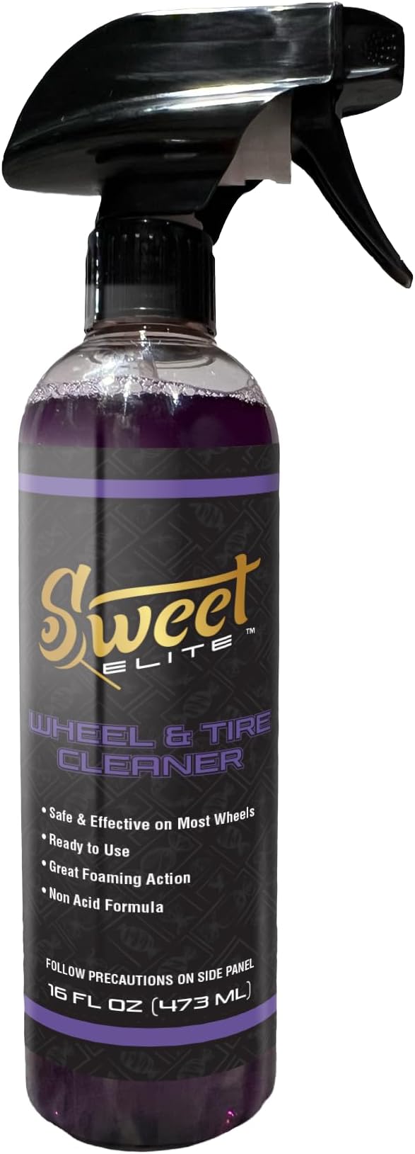 CarCandy Sweet Elite Wheel & Tire Cleaner – Non-Acid Foaming Wheel Cleaner, Safe for Most Finishes, Brake Dust Remover, Ready-to-Use 16 oz.