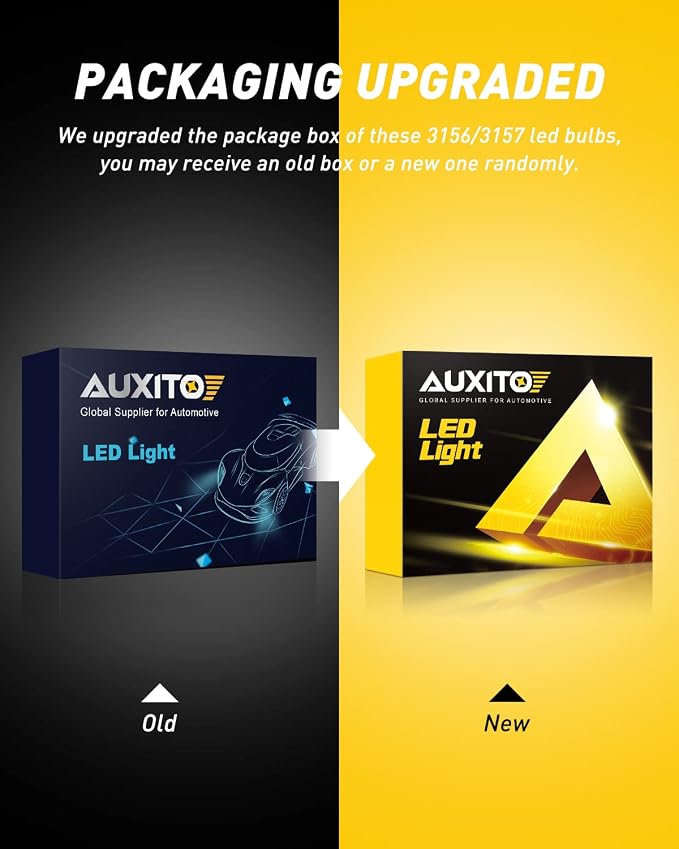 AUXITO 3157 LED Bulbs Reverse Lights, Super Bright 3056 3156 3057 4157 LED Bulbs with Projector for Reverse Back Up Lights Tail Brake Turn Signal Parking Daytime Running Lights, 6000K White
