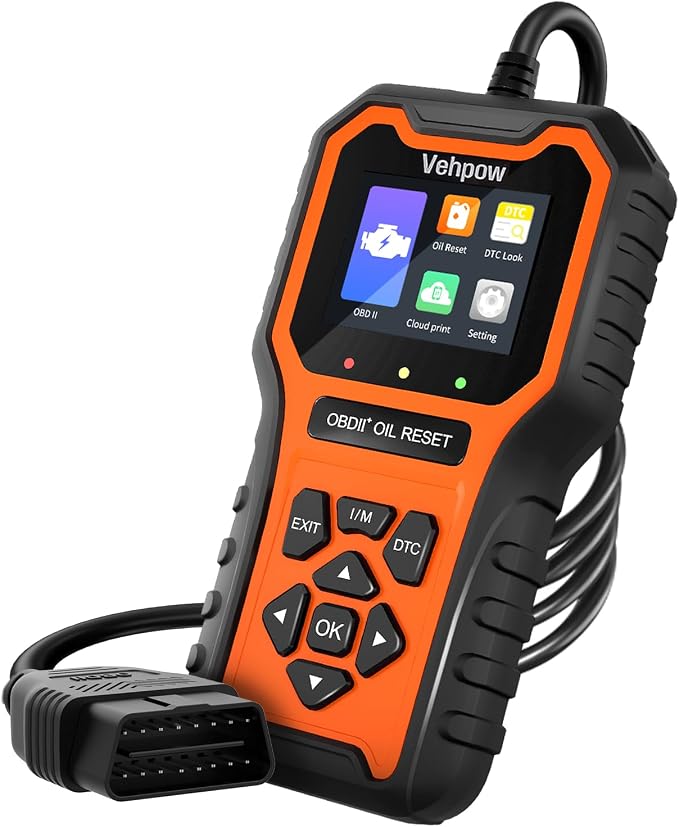 OBD2 Scanner, Code Reader OBDII Scan Tool for Check Engine Light/Oil Light Reset, Fast and Accurate Fault Diagnostic Scan Tool for Car 1996+, 2.8'' Color Screen
