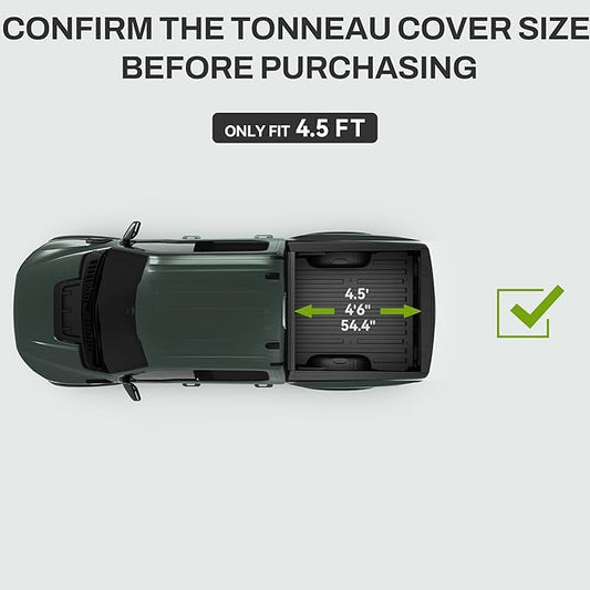 AUTOSAVER88 FRP Hard Tri-fold Truck Bed Tonneau Cover Compatible with Ford Maverick 2022 2023 2024 2025 2026 4.5 Feet Bed