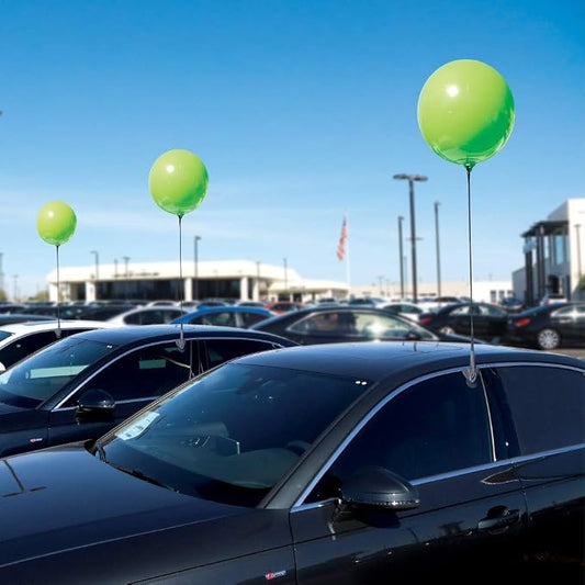 BalloonBobber - Weatherproof Reusable Seamed Balloon Adjustable Car Window Kit - Helium Free Plastic Outdoor Balloons