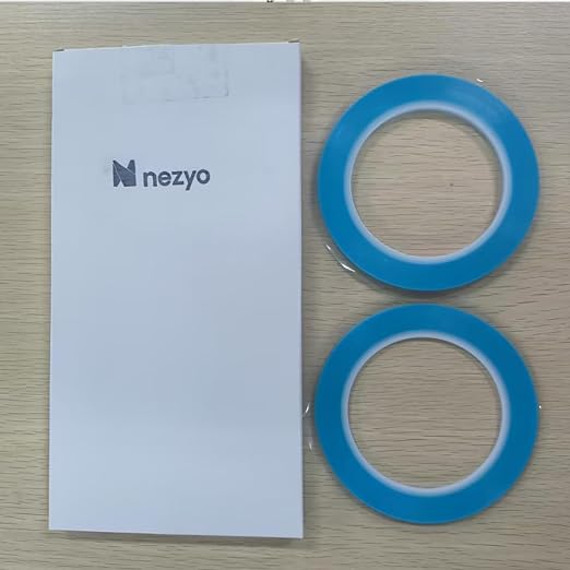 Nezyo 6 Pcs Vinyl Pinstripe Tapes Masking Painter Tapes High Temperature Low Tack Automotive Car Paint for Easy Removal Trim Thin Finishing Masking(Blue,1/16,1/8, 1/4 Inch)