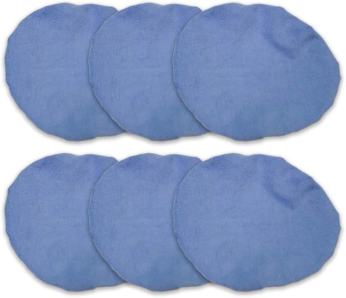 Detail King Gem Orbital Polisher Microfiber Bonnets - 6 Pack - Perfect to Remove the Final Layer of Protection