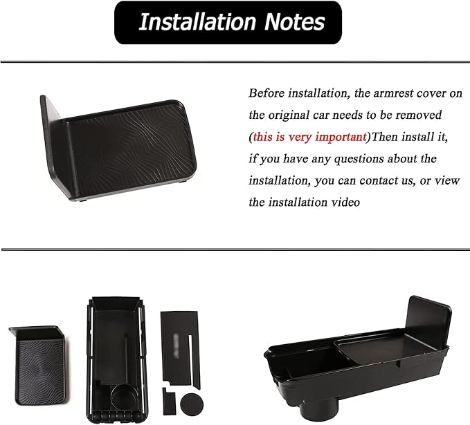 PIUGILH Customized for Honda CR-V 2017-2019 Accessories Car Center Console Armrest Box Glove Secondary Storage Box Console Organizer Insert Tray with Coin and Glass Holder