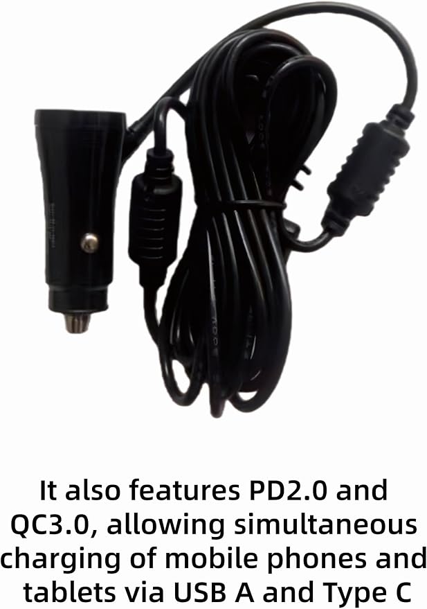 12V Power Cord Adapter Compatible with Apple carplay Android auto Screen, Cord Cable for car car Play Screen(9.8FT)