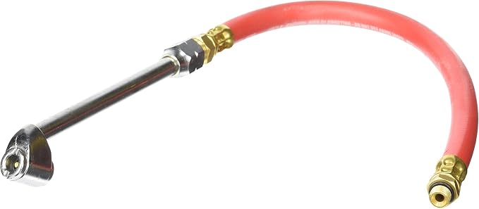 Plews & Edelmann Amflo 113 12" Hose Assembly with Dual Foot Chuck and Adapters,Red