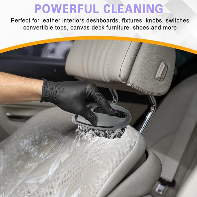 Carpet and Upholstery Cleaning Brush, Household Hard Bristle Brush, Car Plastic Gap Cleaning Brush, Universal Auto Detailing Brush for Car Interior Seat, Clothes and Sofa Cleaning