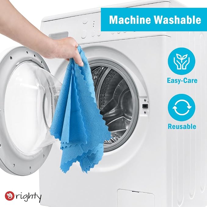 Orighty Microfiber Cleaning Cloth, 100 Pack Microfiber Towels for Cars, Multi-Purpose Shop Towels Cleaning Rags Bulk for Car, Home, Kitchen, 11.5’’ x 11.5’’, Blue