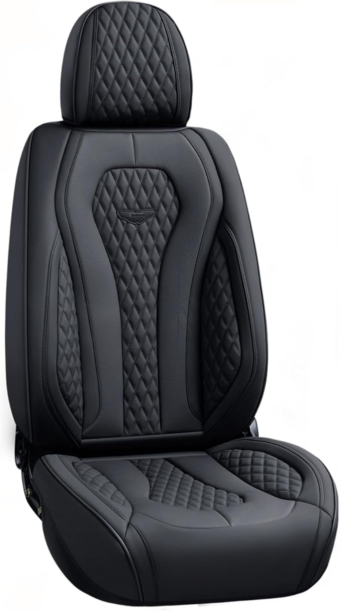 Coverado Seat Covers, Car Seat Covers Front Seats, Black Car Seat Cover, Waterproof Car Seat Covers, Car Seat Cushion, Front Car Seat Covers Leatherette Car Seat Protector Universal Fit Most Cars