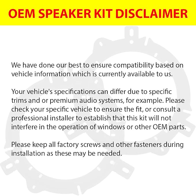 KICKER Front and Rear Door 6.5 & 6x9 Speakers Kit for Ford F-150 2015-2024 Upgrade Kit - 2 Pairs of DS Series 6 1/2 and 6x9 Inch Speakers with Adapters and Harnesses - 43DSC6504 & 43DSC69304