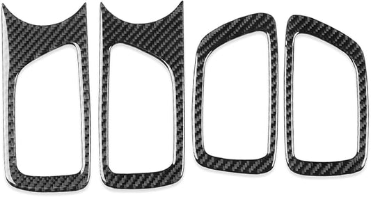 NVCNX Real Premium Carbon Fiber for Toyota 2nd Gen Tacoma Accessories 2005-2015 2006 2007 2008 2009 2010 2011 2012 2013 2014 Car Door Inner Handle Cover Interior Trim Sticker Decal 4PCs - for 4-Door