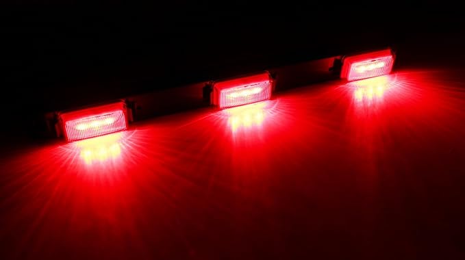 iJDMTOY Smoked Lens 9-LED Rear Truck Bed Mounted Center Tailgate Running Light Bar, Compatible with 1999-2010 Ford F-250 F-350 F-450 DRW, Also Fit Other Truck/Pickup