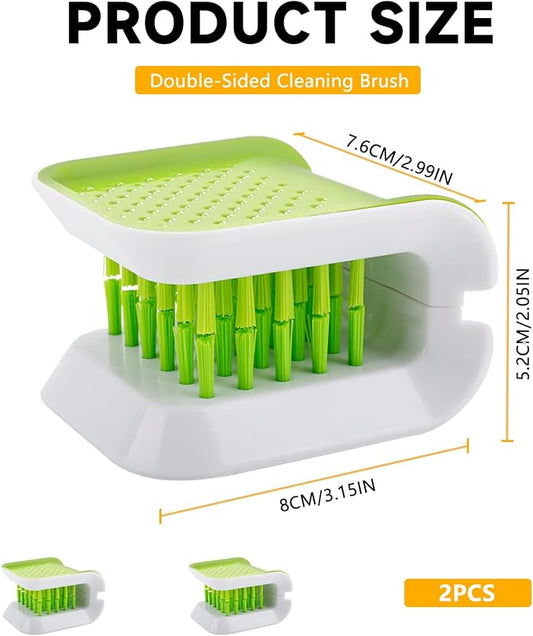Car Seat Belt Cleaning Brush,Double Sided U-Shaped Interior Car Detailing Brushes,Non-Slip Seatbelt Cleaner,Multifunctional Cutlery Cleaner Brush,Washing Tool Seatbelt Cleaning Supplies (2PCS)