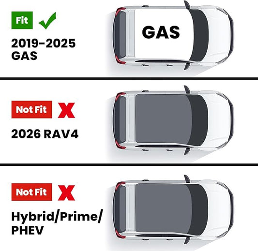 LASFIT Floor Mats for Toyota RAV4 2019-2025 Gas(Not Fit Hybrid/Prime) All Weather TPE Custom Fit Floor Liners for RAV 4 LE/XLE/Limited/Adventure/XLE Premium/TRD Off-Road Front&Rear 2 Row Car Mats