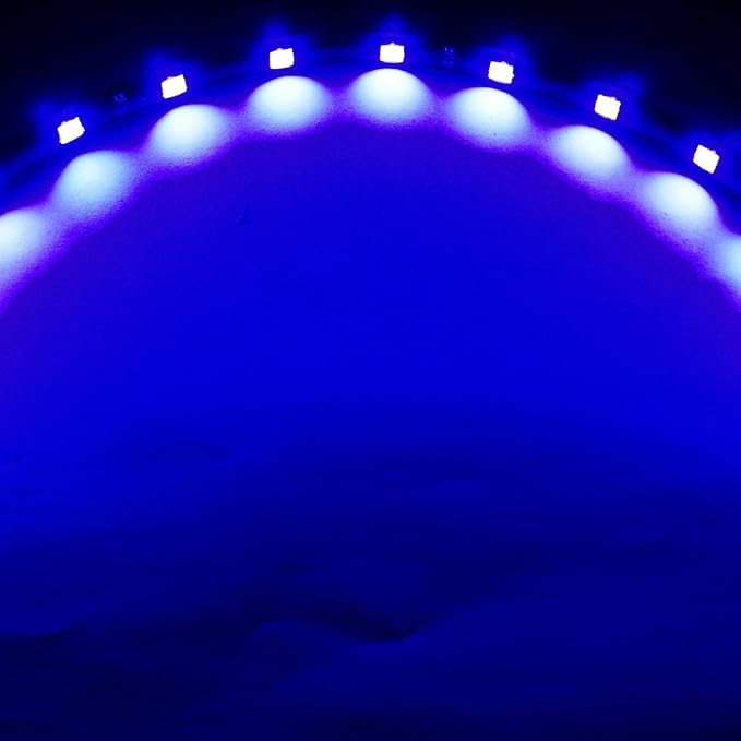 SOCAL-LED LIGHTING 30cm 12" Blue Flexible LED Strips High Power Bright 5050 12 SMD Car DRL Under Dash Accent Light, Waterproof, Cuttable, Pack of 2