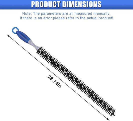 Long Handle Car Engine Cleaning Brush, Hard Bristle Automotive Wash Brushes, Flexible Bendable Vehicle Detailing Brush for Car Radiator Dryer Vent, Engine Oil Residue (2PCS)