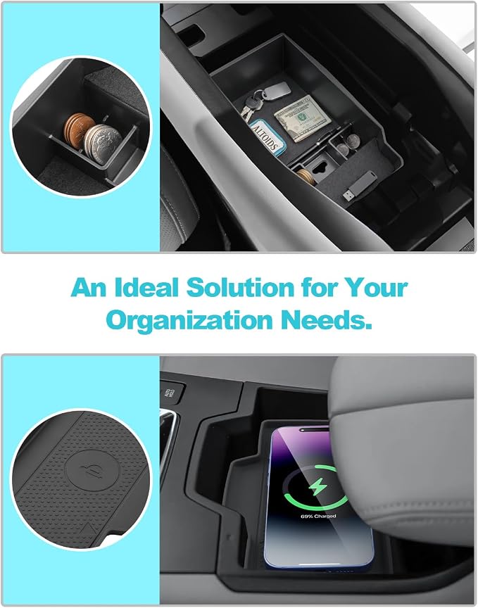 CDEFG 4Pcs for 2026 Mazda CX5 Center Console Organizer for 2026 Mazda CX-5 (S/Select/Preferred/Premium/Premium Plus) Accessories Middle Console Tray Storage Box