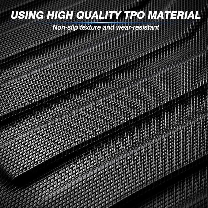 KUST Floor Mats for 2019-2020 Hyundai Santa Fe (5 Passenger Models), for Santa Fe All Weather Floor Mats, TPE Floor Liners, Front Rear 2 Row High Edges, Non-Slip