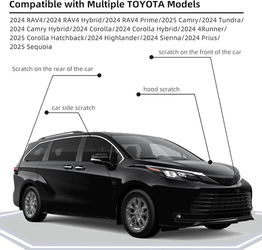 Midnight Black Metallic(218) Car Paint Touch Up Pen Compatible with Toyota,2-In-1 Color Accurate Touch Up Car Scratch Repair Paint Match Toyota Series Automotive Scratch Remover for Nicks&Chips Repair