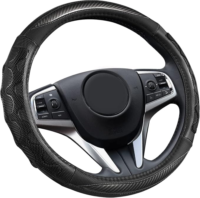 GIANT PANDA Steering Wheel Cover for Acura RDX and MDX, Car Steering Wheel Cover for Acura TLX and TL - Gray