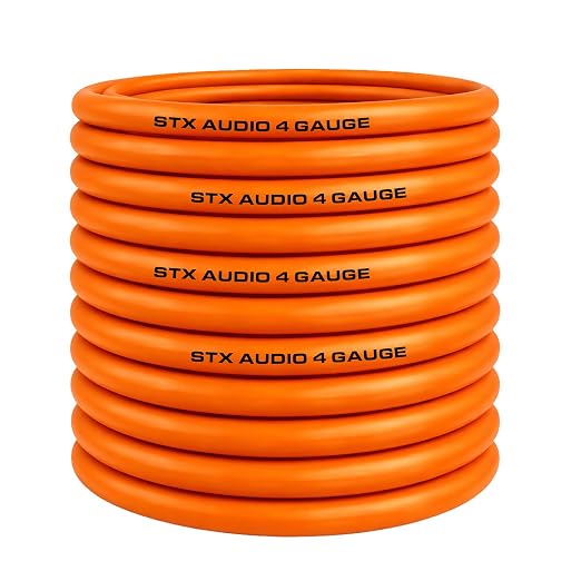STX Audio SX4C - 4 Gauge Amplifier Wiring Kit, True Spec 4 AWG Power Cable, AGU Fuse Holder with 80A & 100A Fuses, RCA Cable, Complete Install Kit for Car Audio Systems
