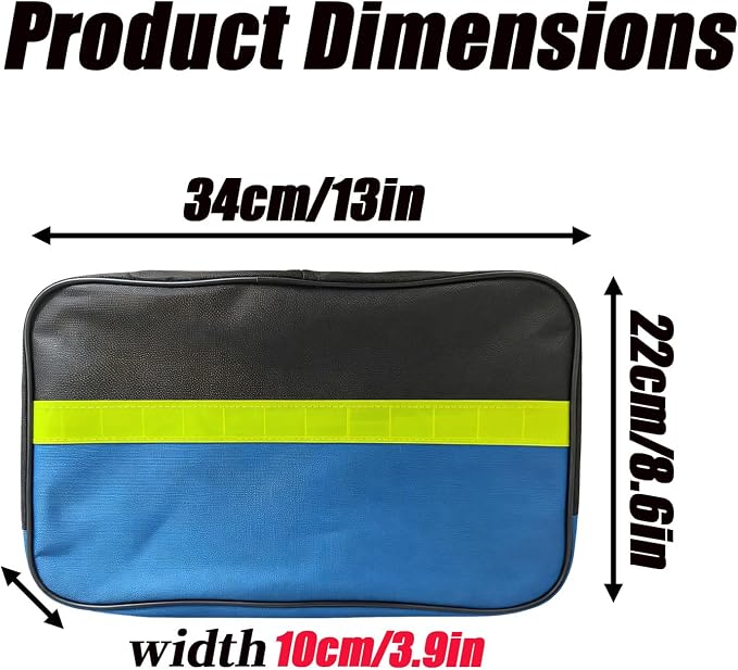 Car Roadside Emergency Kit, 6-in-1 Safety Set | Jumper Cables, Tow Rope, Warning Triangle, Safety Hammer, First Aid Kit, Storage Bag
