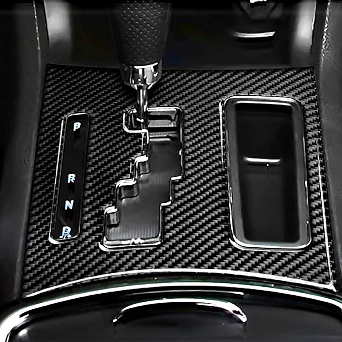 Center Console Gear Shift Panel fit for Dodge Charger 2011 2012 2013 2014 Gear Shifter Trim Interior Accessories,Carbon Fiber Finish