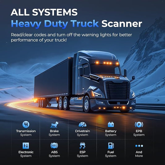 NEXAS NL102 Heavy Duty Truck Diagnostic Scanner for Diesel Trucks, HD Code Reader with Live Data & DTC Lookup, J1939/J1708 Truck Scan Tool for Cummins, Freightliner, Detroit, PACCAR, Class 4-8 Trucks