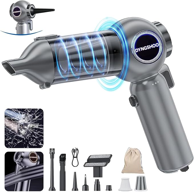 Brushless Handheld Car Vacuum (Equipped with a one-Touch Window Breaker and Seatbelt Cutter )25000Pa Ultra-Strong Suction Ultra-Lightweight Mini Portable Vacuum Cleaner , for Car,Office Desk,Pet Hair