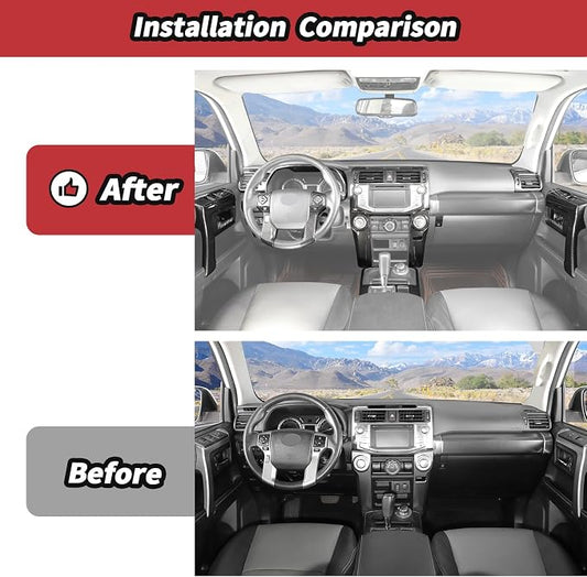 JeCar 31pcs Full Set Carbon Fiber Interior Trim Kit for 2010-2019 Toyota 4Runner Interior Accessories