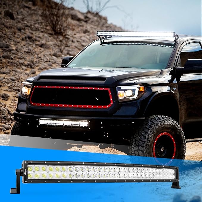 Nilight - 70016C-A 32" 180W Curved Spot Flood Combo High Power LED Driving Lamp LED Light Bar Off Road Fog Driving Work Light for SUV Boat Jeep Lamp