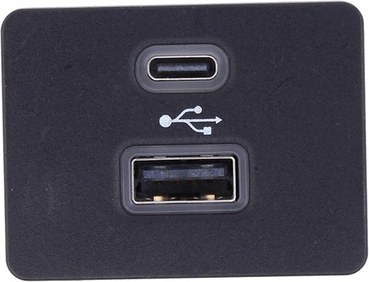 MOTOKU Center Console SYNC 3.4 USB Type-C Interface Charger Socket Adapter Module Hub for Ford Bronco Sport F150 Mustang Mach-E Maverick 2020-2025 Dual Port Support for Apple Carplay Android