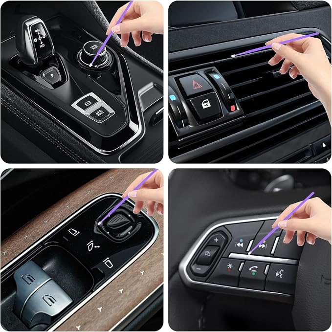 100PCS Car Touch Up Paint Brushes,Single-Use Micro Brushes for Refinishing Car Detail Paint Tiny Paint Brushes Scratches,Practical Car Accessories Micro Paint Brushes for Paint Chip Repair