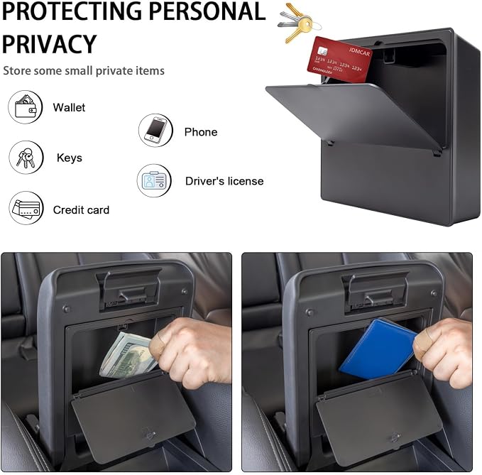 JDMCAR One-Touch Hidden Storage Box Compatible with Toyota 4Runner Accessories 2025 2026 Center Console Organizer