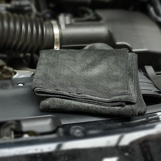 SPTA Car Microfiber Towels, Sport & Workout Towel - Gym, Exercise, Fitness, Spa, Ultra Soft, Super Absorbent, Fast Drying Premium Microfiber, 320gsm, 16in x 27in, Midnight (3-Pack)-MT036