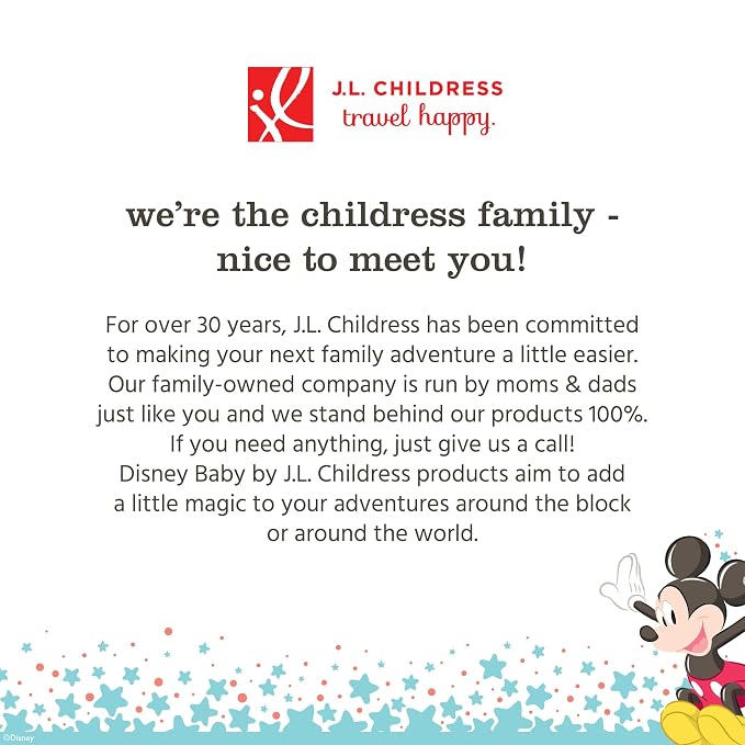 J.L. Childress Disney Baby Side Sling Stroller Cargo Net - Stroller Organizer Attachment for Storage, Mesh Bag for Baby Accessories, Universal Fit - Minnie Mouse