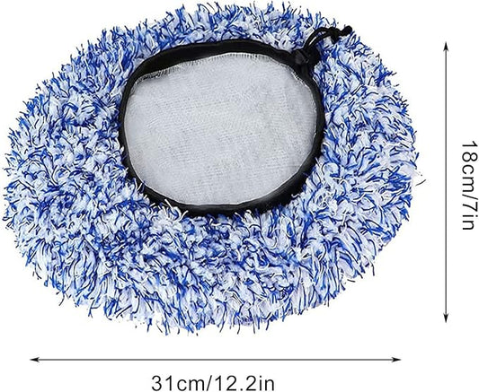 Microfibre Car Brush Cover, 2 Pieces Brush Cover for SB Washers/Wash Box Brush, Scratch-Free Car Washing,Universal Wash Mitt for Gentle Car Wash & Car Care - Blue