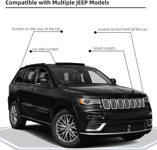 Diamond Black Crystal Pearl(PXJ/KXJ) Car Paint Touch Up Pen Compatible with JEEP, 2-In-1 Color Accurate Touch Up Car Scratch Repair Paint Match JEEP Series Automotive Scratch Remover for Nicks & Chips Repair